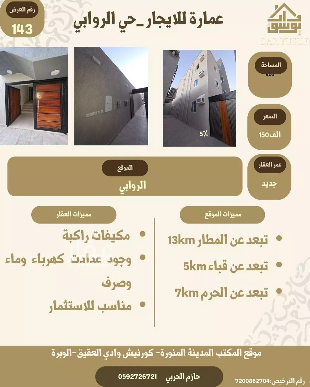 عقار 18 غرف في الغراء، المدينة المنورة