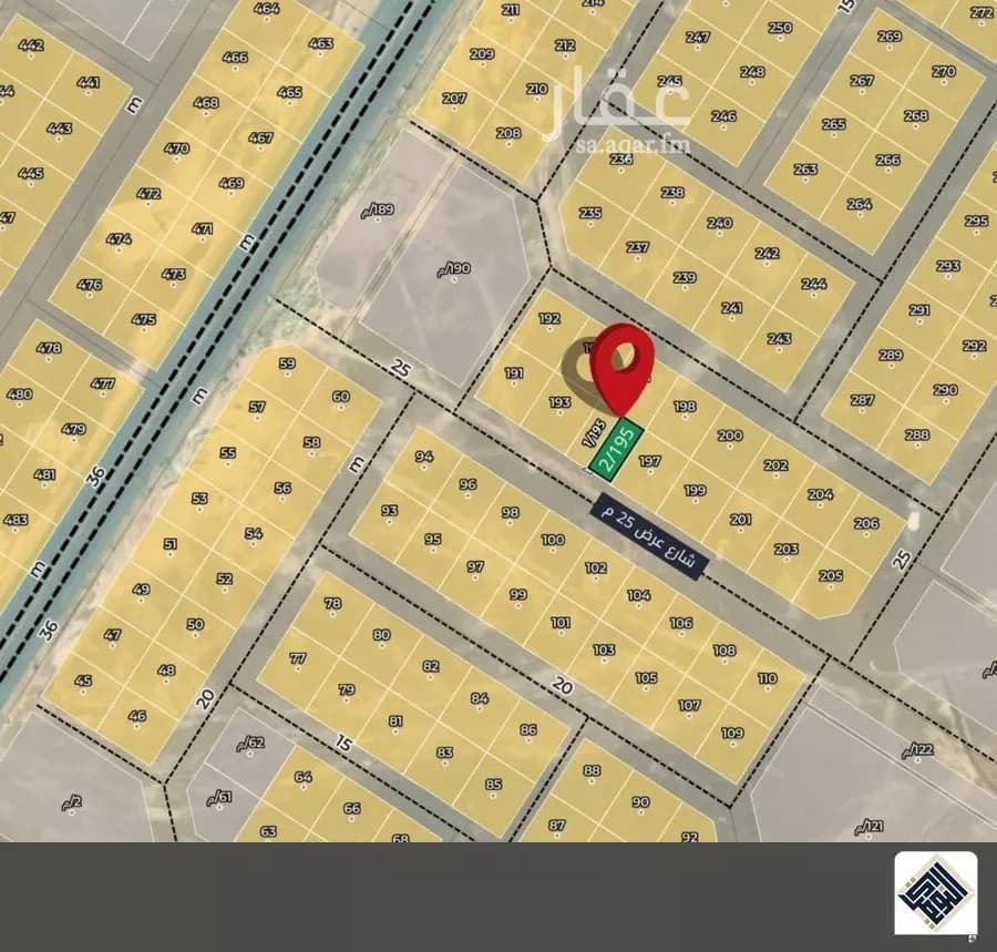 أرض 375 م² في بنبان 2