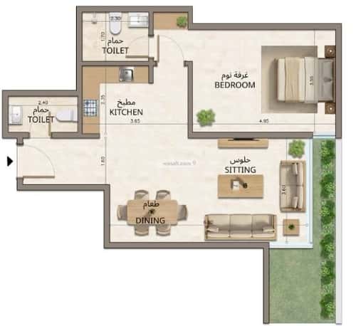 2 bedroom apartment in Al Nahda 5