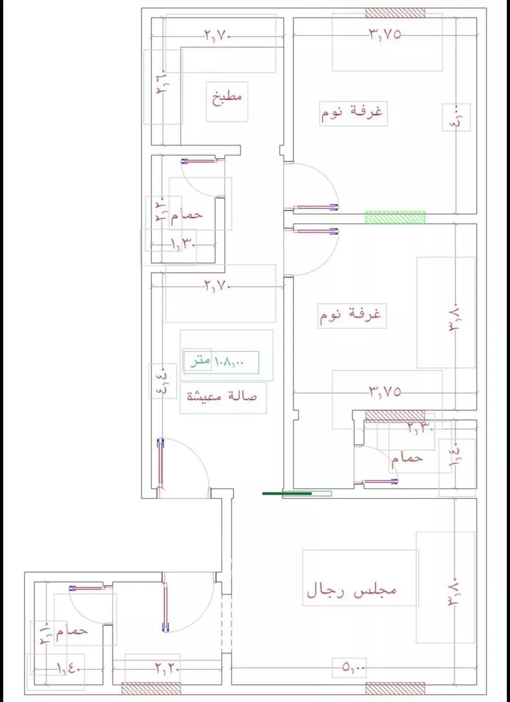 شقة 3 غرف في الجامعة 2