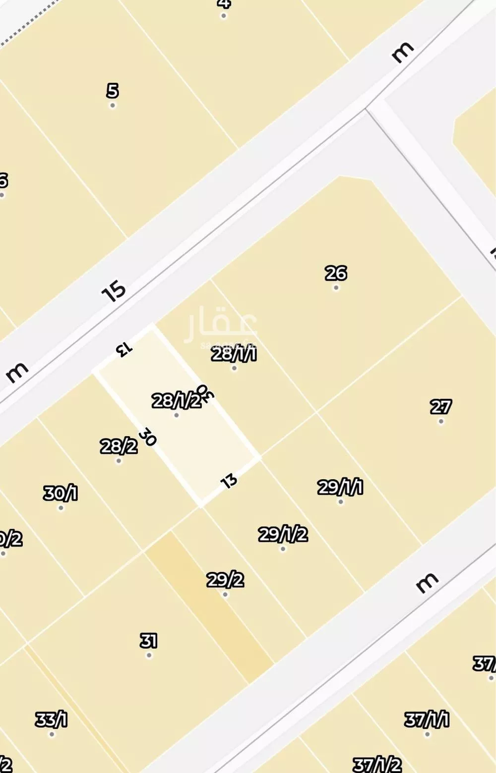 390 sqm land in Qasr Al Khaleej 2