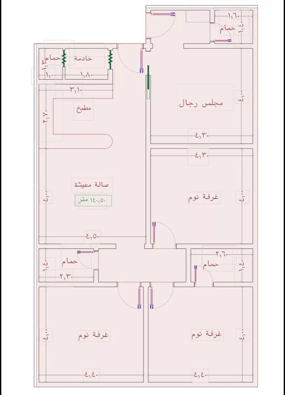 شقة 4 غرف في الجامعة 2