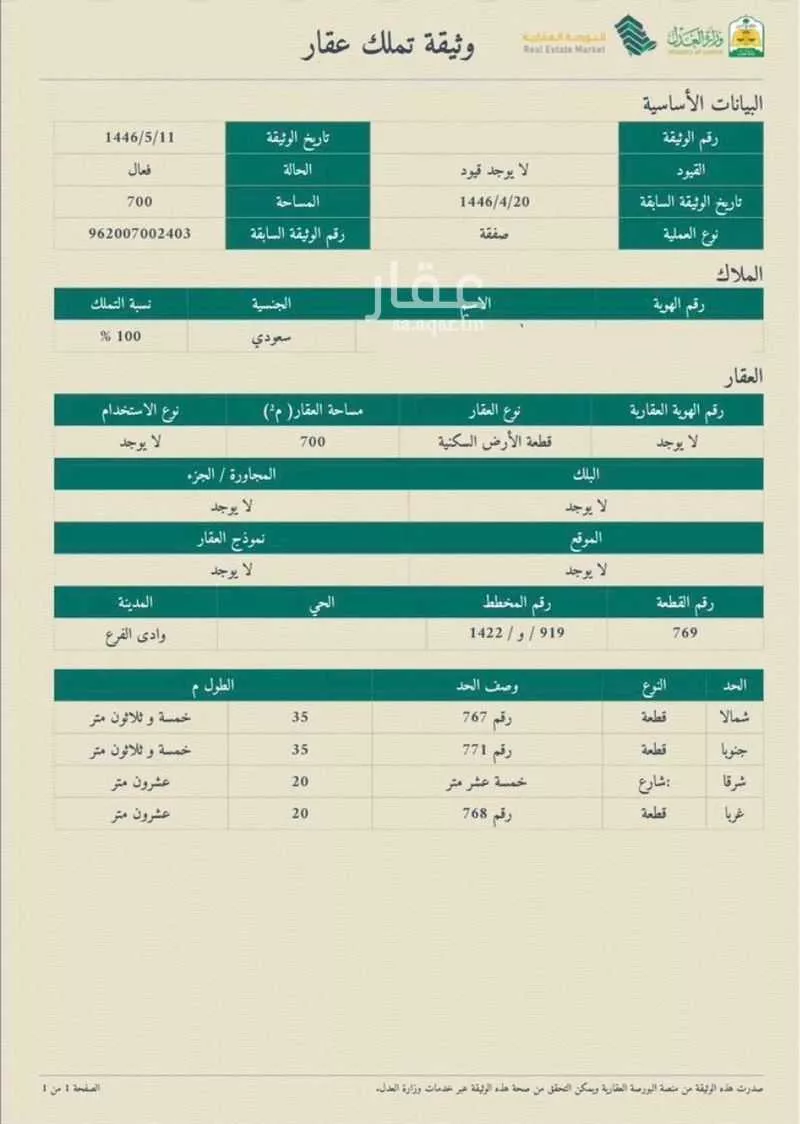 أرض 800 م² في الجصة 4