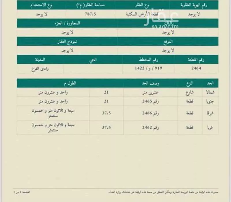 أرض 800 م² في الجصة 5