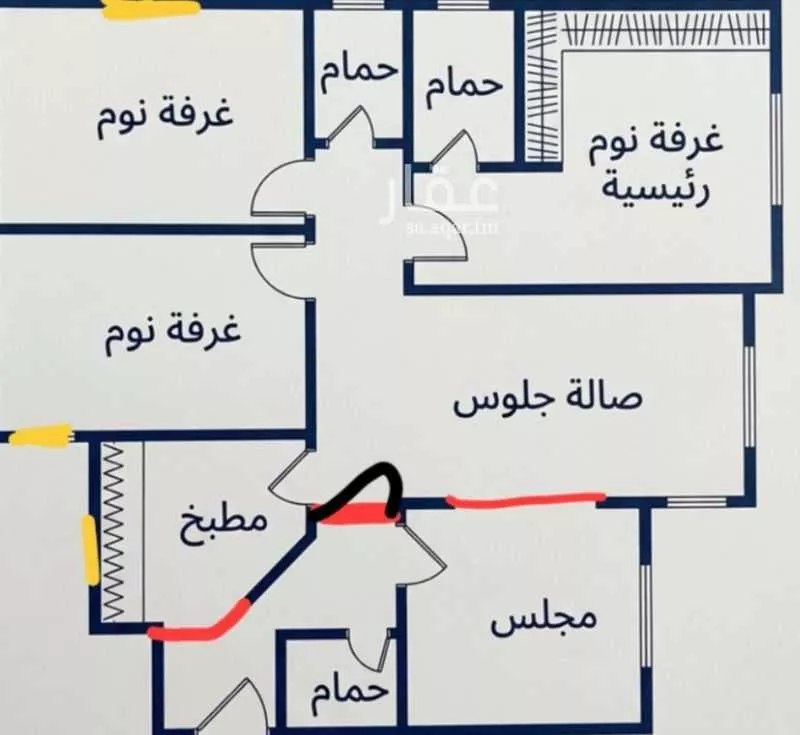 شقة 4 غرف في ظهرة لبن 5