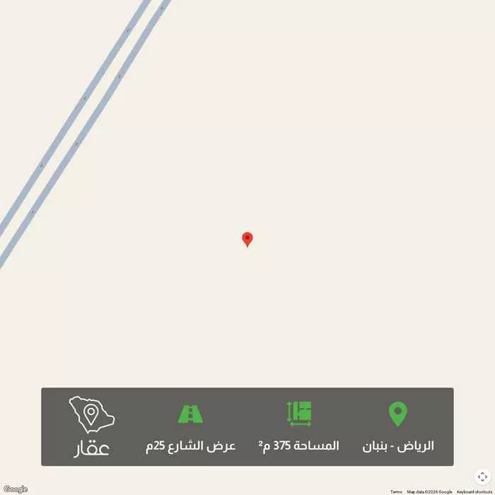 أرض 375 م² في بنبان 4