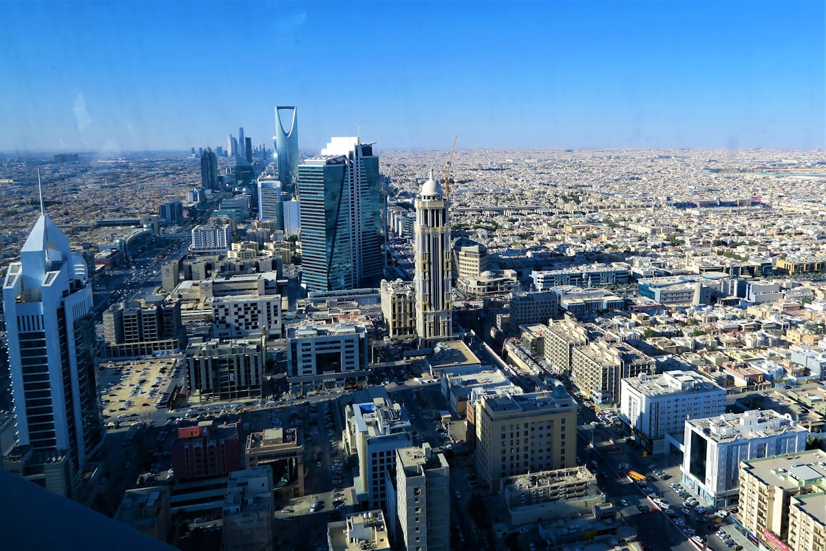 Map of Riyadh highlighting affordable neighborhoods under 35,000 SAR per year