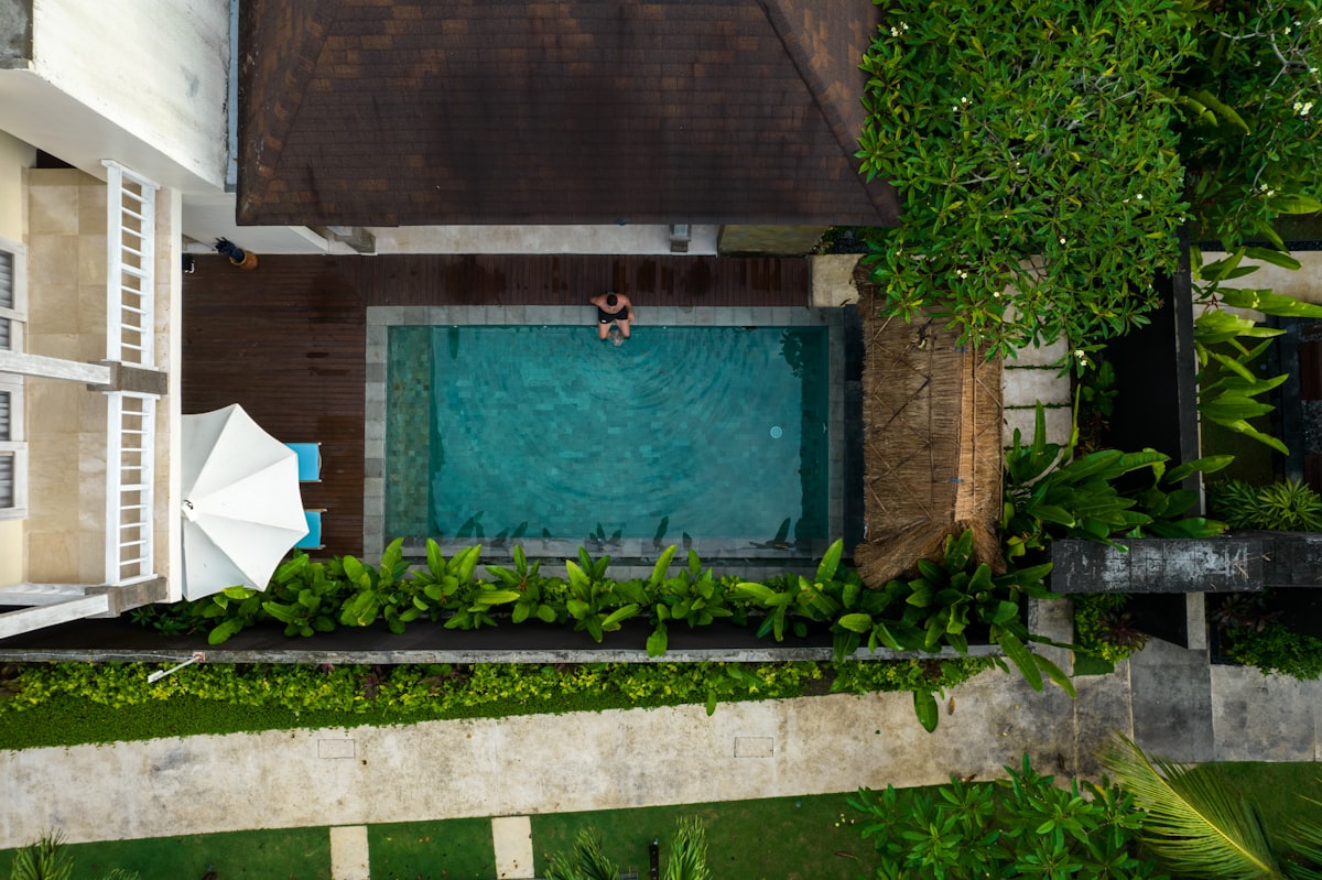 Compound villas in Riyadh with pool and landscaping